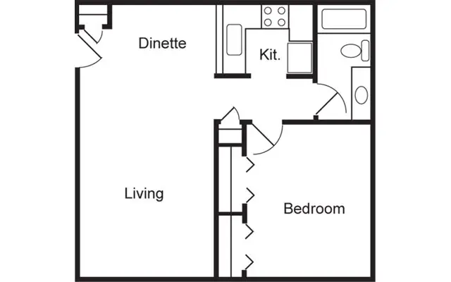 Cedar View Apartments Floorplan 2 Dittmar Realty - Cedar View Apartments Floorplan 2