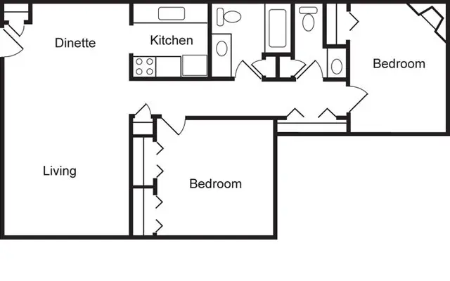 Cedar View Apartments Floorplan 4 Dittmar Realty - Cedar View Apartments Floorplan 4