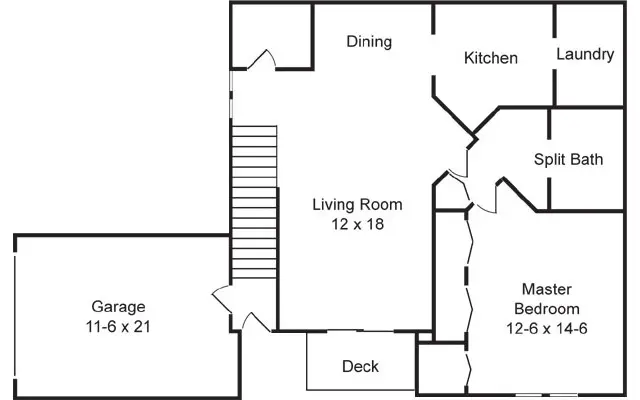 Park Terrace Apartments Floorplan 1 Dittmar Realty - Park Terrace Apartments Floorplan 1
