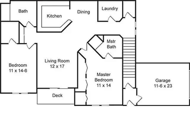 Park Terrace Apartments Floorplan 2 Dittmar Realty - Park Terrace Apartments Floorplan 2
