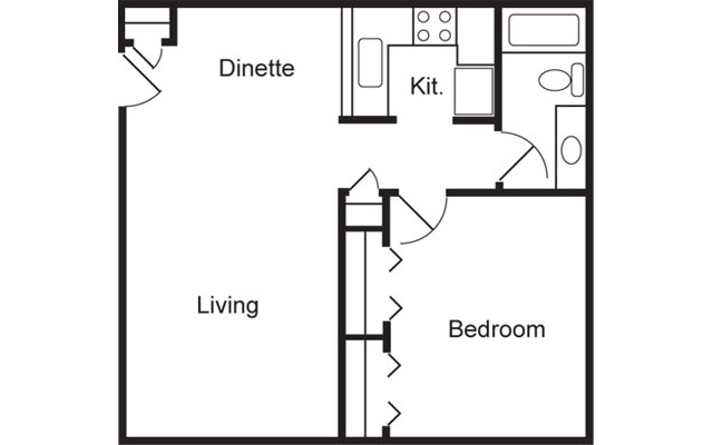 Dittmar Realty - Cedar View Apartments Floorplan 2