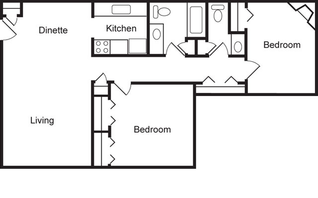 Dittmar Realty - Cedar View Apartments Floorplan 4